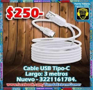 Cable USB-C 3metros