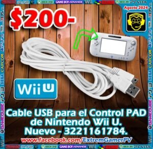 Cable de carga del Pad Wii U