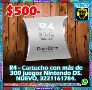 Cartucho R4 +330 Juegos