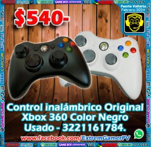 Control Xbox 360 Inalámbrico Original Usado