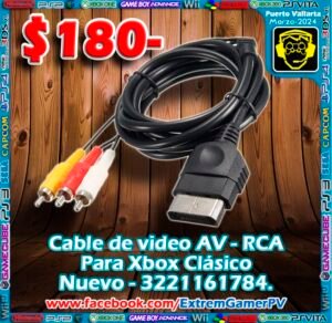 Cable AV Xbox Clásico